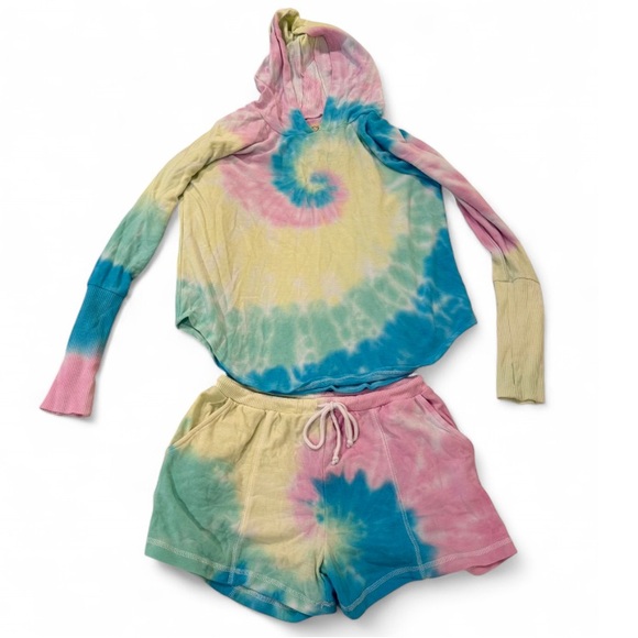 Chaser Women's Tie-Dye Hoodie and Shorts Set